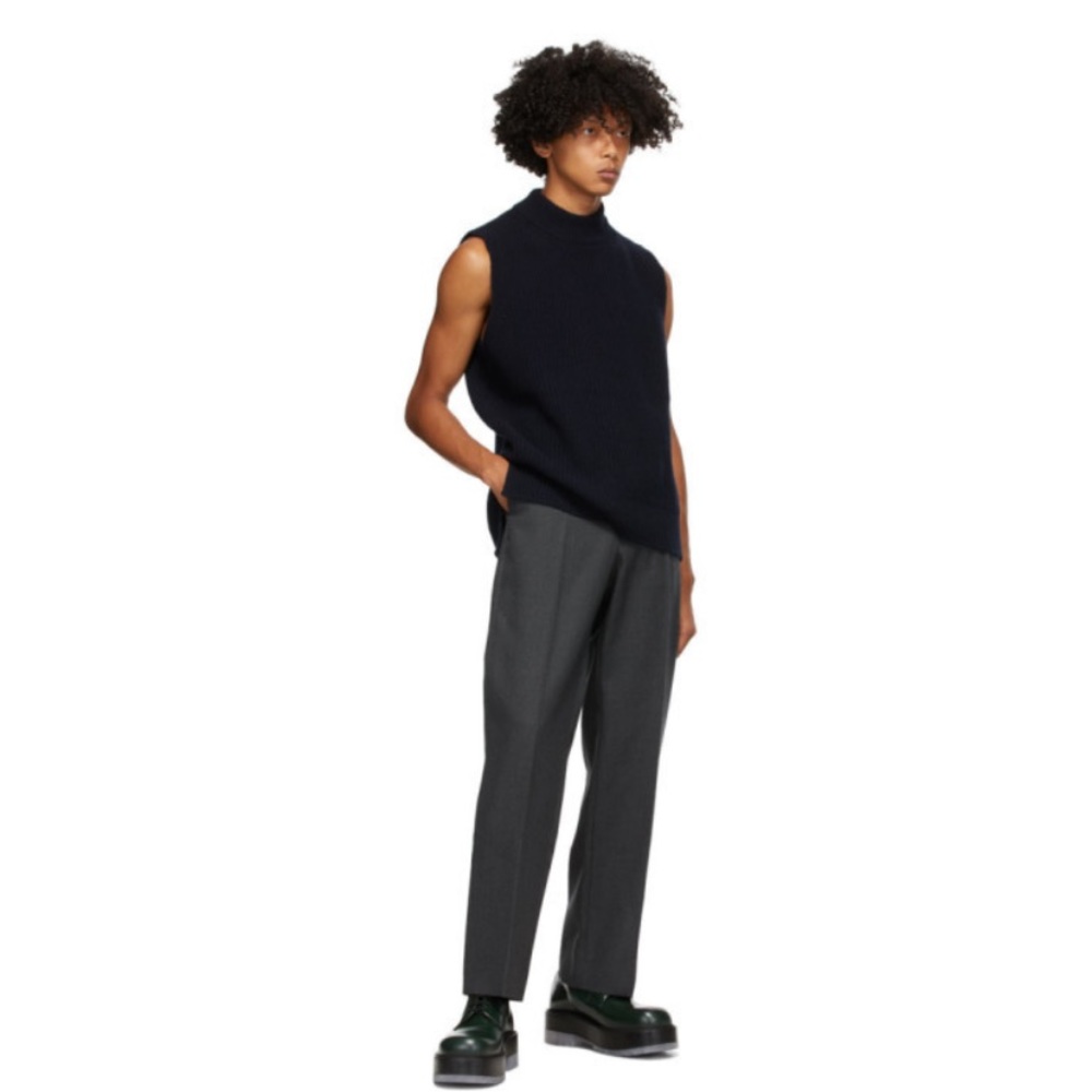 Marni Gray Wool Slim Fit Men’s Trousers Sz. S/M